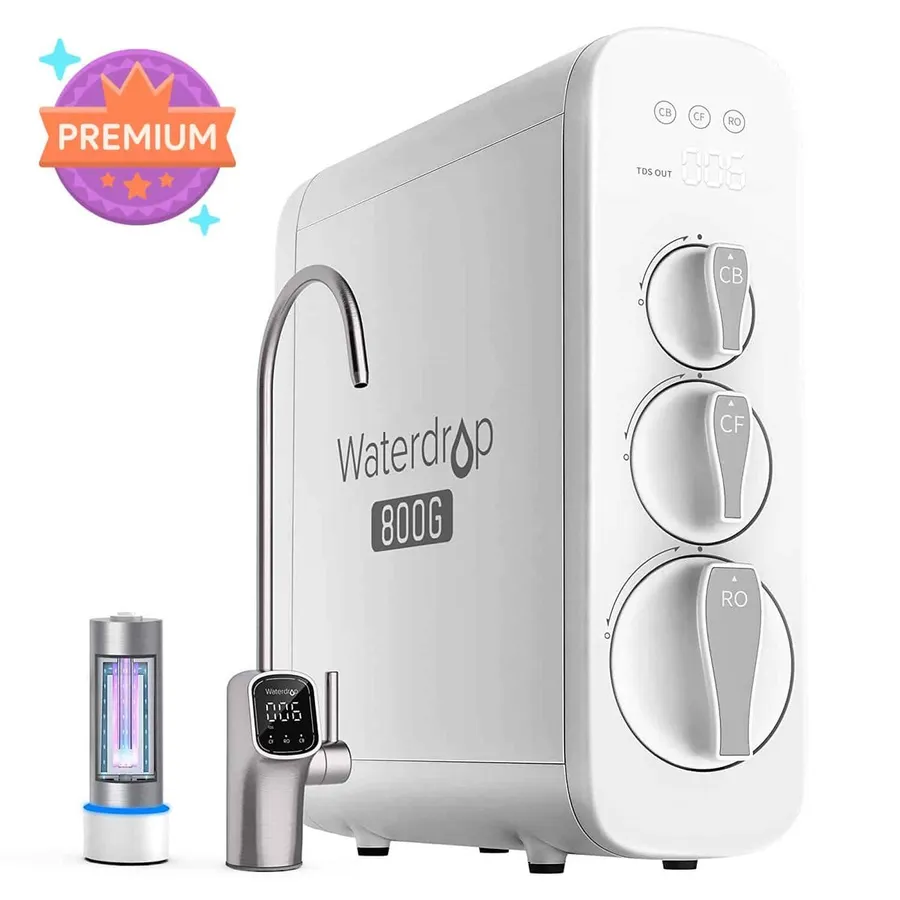 Equipo de ósmosis inversa Waterdrop sin depósito bajo fregadero