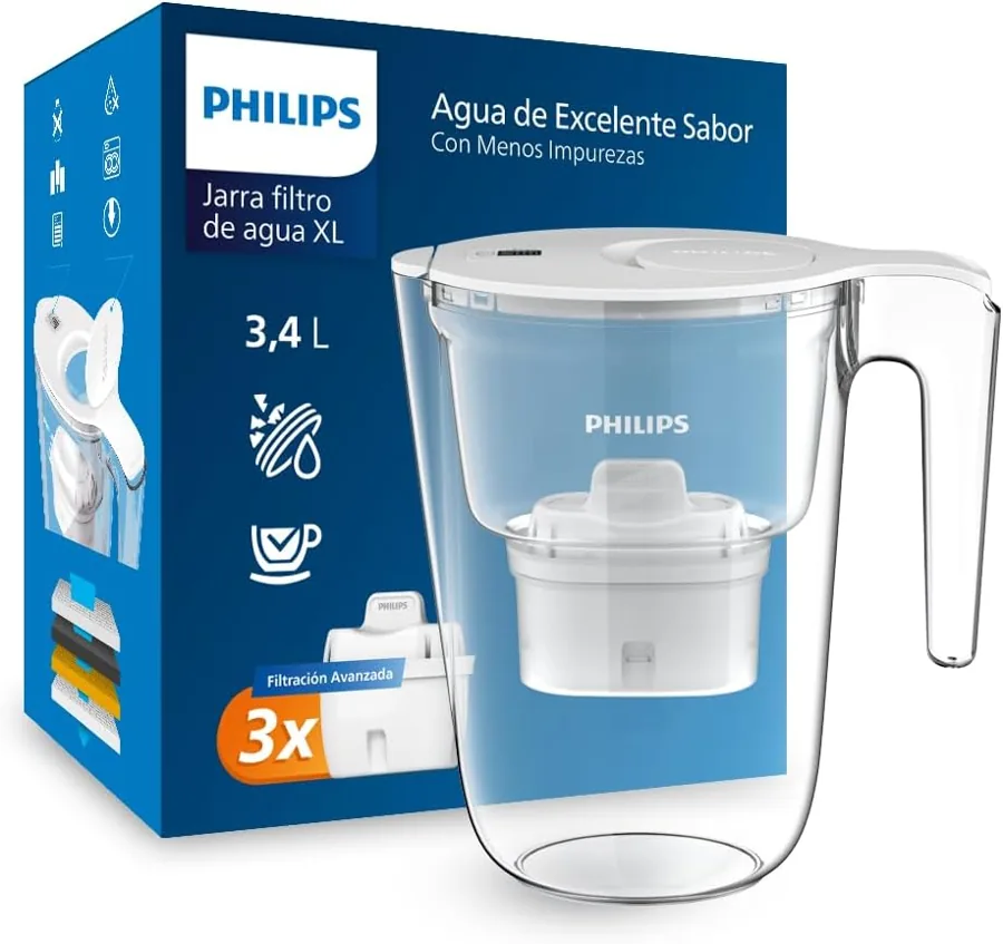 Jarra con filtro Philips Water XL