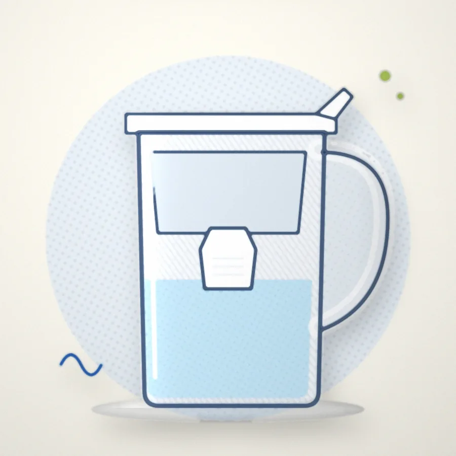 Ilustración: Jarra filtradora Philips Water XL
