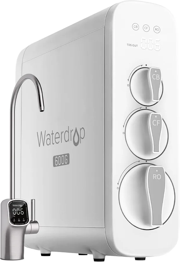Equipo de ósmosis inversa Waterdrop G3P600 sin depósito con su grifo